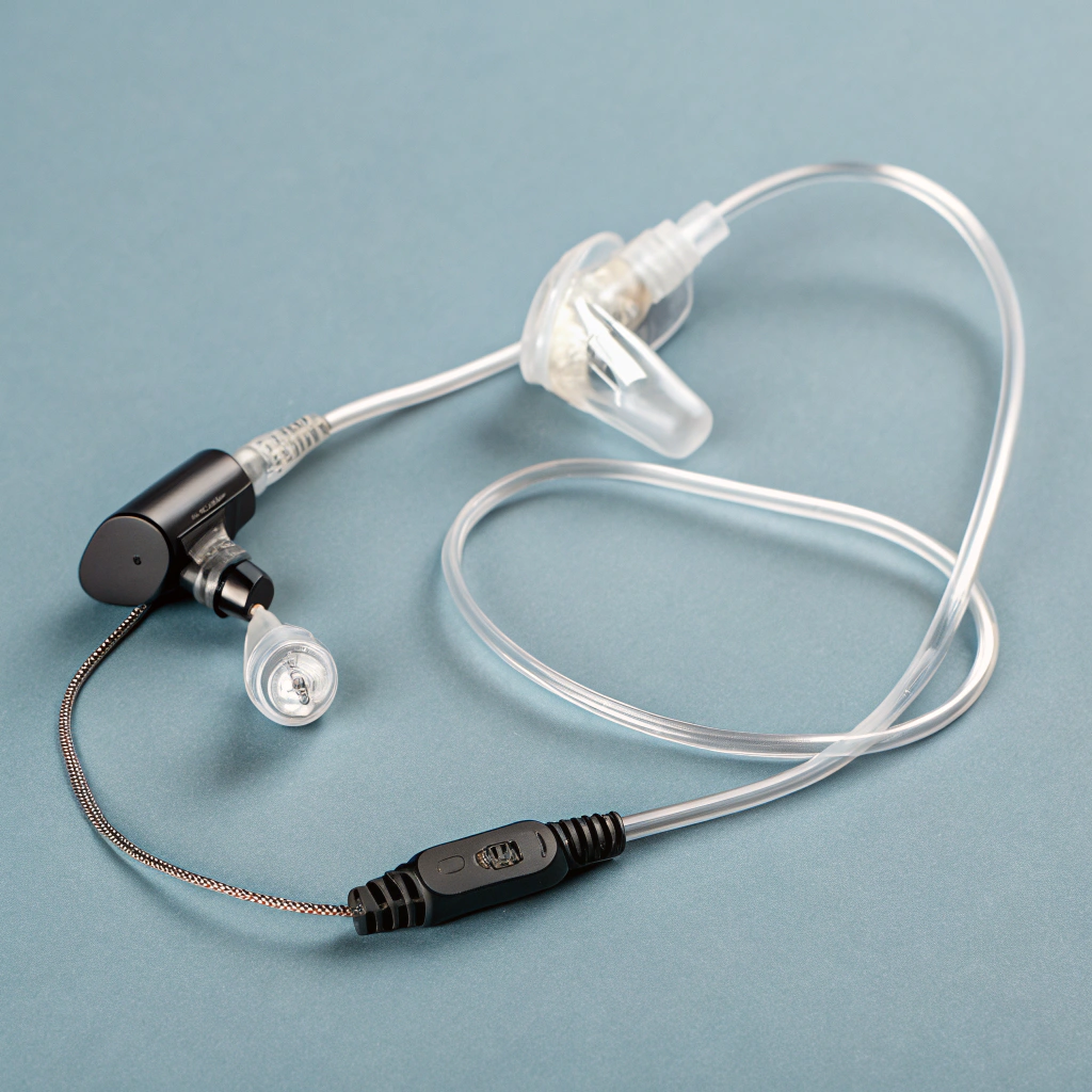 Surveillance radio acoustic tube earpiece